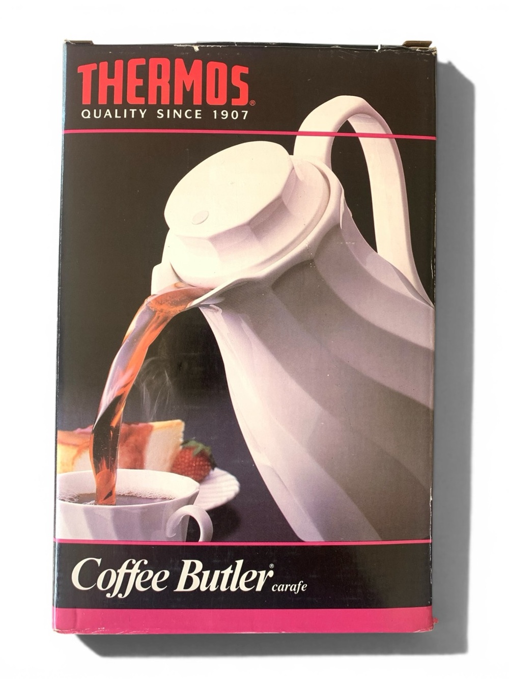 NEW Thermos Coffee Butler Carafe 32 Ounce White New Old Stock NOS 1980's NIB - Picture 2 of 7